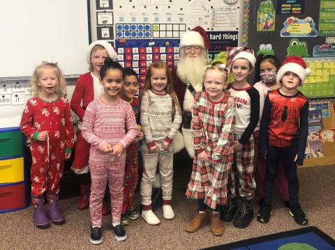 Santa visits kindergarten